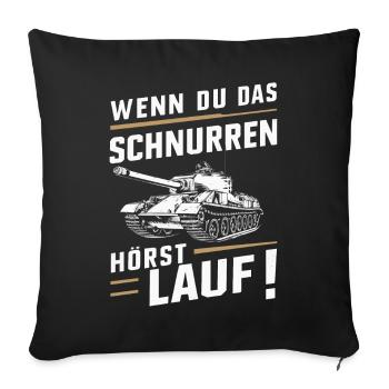 Tanks Main Battle Tanks Tank Tanks Tank Drivers - Sofa pillowcase 17,3'' x 17,3'' (45 x 45 cm) - black - Front