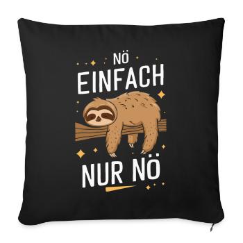 Sloth, Sloths, Animal, Sleeping, Lazy - Sofa pillowcase 17,3'' x 17,3'' (45 x 45 cm) - black - Front