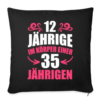 Birthday gift 35 years birthday boy - Sofa pillowcase 17,3'' x 17,3'' (45 x 45 cm) - black - Front