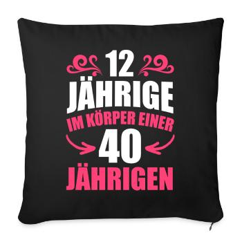 Birthday Present 40 Years Birthday Boy - Sofa pillowcase 17,3'' x 17,3'' (45 x 45 cm) - black - Front
