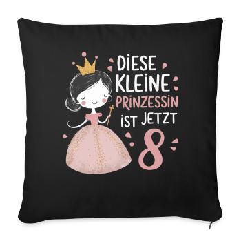 Birthday Gift 8 Years Birthday Boy - Sofa pillowcase 17,3'' x 17,3'' (45 x 45 cm) - black - Front