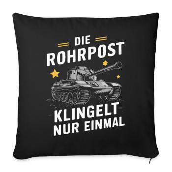 Tanks Main Battle Tanks Tank Tanks Tank Drivers - Sofa pillowcase 17,3'' x 17,3'' (45 x 45 cm) - black - Front