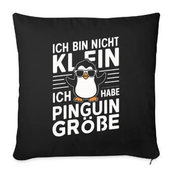 Penguin, Little Penguins, Emperor Penguin - Sofa pillowcase 17,3'' x 17,3'' (45 x 45 cm) - black - Front