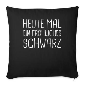 Funny Srkastic Irony Black Edition - Sofa pillowcase 17,3'' x 17,3'' (45 x 45 cm) - black - Front