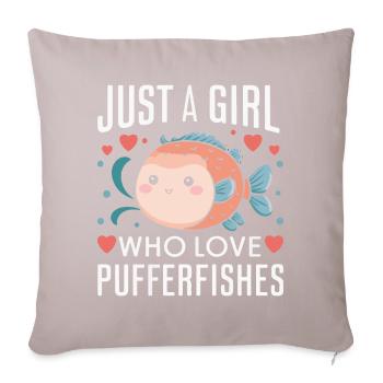 Pufferfish, Pufferfish, Fish, Ocean, Animal - Sofa pillowcase 17,3'' x 17,3'' (45 x 45 cm) - light taupe - Front