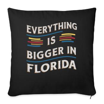 Florida, USA, America, Seed - Sofa pillowcase 17,3'' x 17,3'' (45 x 45 cm) - black - Front