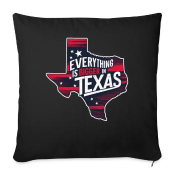 Texas State Texans Texas - Sofa pillowcase 17,3'' x 17,3'' (45 x 45 cm) - black - Front
