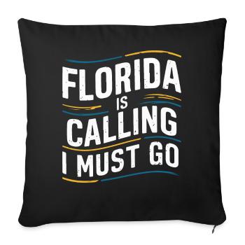 Florida, USA, America, Seed - Sofa pillowcase 17,3'' x 17,3'' (45 x 45 cm) - black - Front