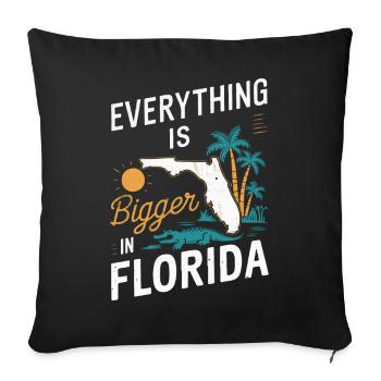 Florida, USA, America, Seed - Sofa pillowcase 17,3'' x 17,3'' (45 x 45 cm) - black - Front