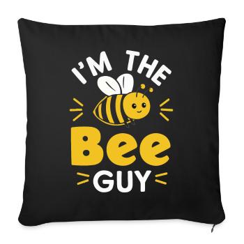 honey bee, beekeeper, bee, bee - Sofa pillowcase 17,3'' x 17,3'' (45 x 45 cm) - black - Front
