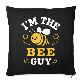 honey bee, beekeeper, bee, bee - Sofa pillowcase 17,3'' x 17,3'' (45 x 45 cm) - black - Front