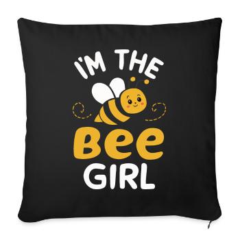 honey bee, beekeeper, bee, bee - Sofa pillowcase 17,3'' x 17,3'' (45 x 45 cm) - black - Front