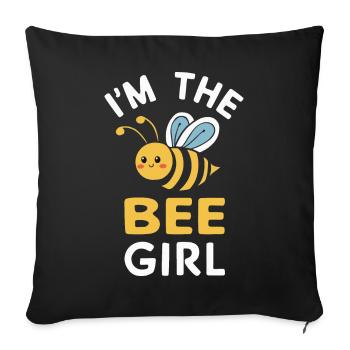honey bee, beekeeper, bee, bee - Sofa pillowcase 17,3'' x 17,3'' (45 x 45 cm) - black - Front