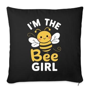 honey bee, beekeeper, bee, bee - Sofa pillowcase 17,3'' x 17,3'' (45 x 45 cm) - black - Front