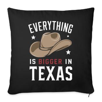 Texas State Texans Texas - Sofa pillowcase 17,3'' x 17,3'' (45 x 45 cm) - black - Front