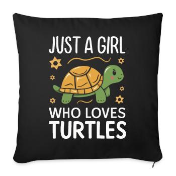 Turtle Sea Turtle Turtle Animal - Sofa pillowcase 17,3'' x 17,3'' (45 x 45 cm) - black - Front