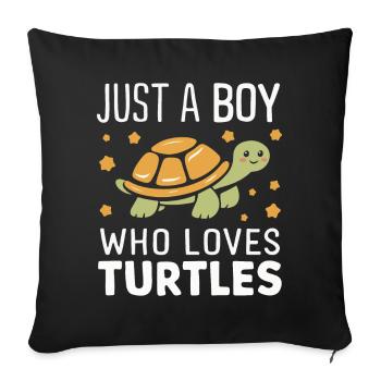 Turtle Sea Turtle Turtle Animal - Sofa pillowcase 17,3'' x 17,3'' (45 x 45 cm) - black - Front