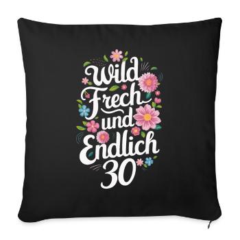 Birthday Gift 30 Years Birthday Child - Sofa pillowcase 17,3'' x 17,3'' (45 x 45 cm) - black - Front