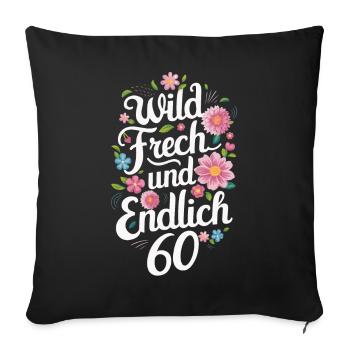 Birthday Gift 60 Years Birthday Child - Sofa pillowcase 17,3'' x 17,3'' (45 x 45 cm) - black - Front