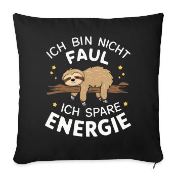 Sloth Sloths Animal Sleeping Lazy - Sofa pillowcase 17,3'' x 17,3'' (45 x 45 cm) - black - Front