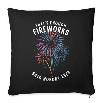 Pyrotechnie Feux d’artifice Pyrotechnie - Housse de coussin décorative 45 x 45 cm - noir - Devant