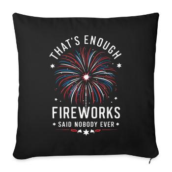 Pyrotechnics Fireworks Pyrotechnics - Sofa pillowcase 17,3'' x 17,3'' (45 x 45 cm) - black - Front
