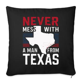 Texas State Texans Texas - Sofa pillowcase 17,3'' x 17,3'' (45 x 45 cm) - black - Front