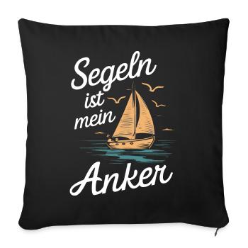 Sailing Sailing Captain Sailor Boat - Sofa pillowcase 17,3'' x 17,3'' (45 x 45 cm) - black - Front
