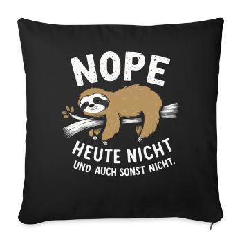 Sloth Sloths Animal Sleeping Lazy - Sofa pillowcase 17,3'' x 17,3'' (45 x 45 cm) - black - Front