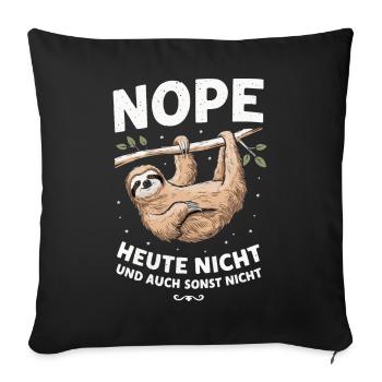 Sloth Sloths Animal Sleeping Lazy - Sofa pillowcase 17,3'' x 17,3'' (45 x 45 cm) - black - Front