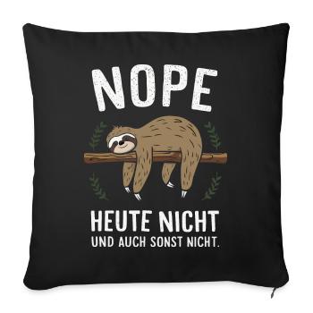Sloth Sloths Animal Sleeping Lazy - Sofa pillowcase 17,3'' x 17,3'' (45 x 45 cm) - black - Front