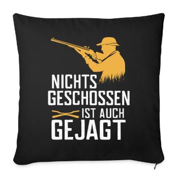 Hunter Hunting Hunting Hunting Clothing - Sofa pillowcase 17,3'' x 17,3'' (45 x 45 cm) - black - Front