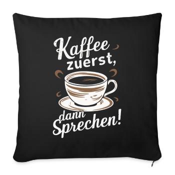 Coffee Coffee Coffee Drinkers Coffee Lovers - Sofa pillowcase 17,3'' x 17,3'' (45 x 45 cm) - black - Front