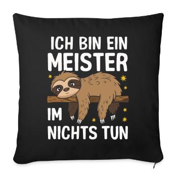 Sloth Sloths Animal Sleeping Lazy - Sofa pillowcase 17,3'' x 17,3'' (45 x 45 cm) - black - Front