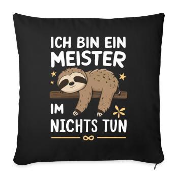 Sloth Sloths Animal Sleeping Lazy - Sofa pillowcase 17,3'' x 17,3'' (45 x 45 cm) - black - Front