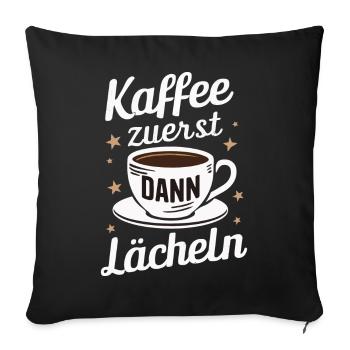 Coffee Coffee Coffee Drinkers Coffee Lovers - Sofa pillowcase 17,3'' x 17,3'' (45 x 45 cm) - black - Front