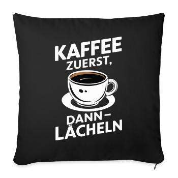 Coffee Coffee Coffee Drinkers Coffee Lovers - Sofa pillowcase 17,3'' x 17,3'' (45 x 45 cm) - black - Front