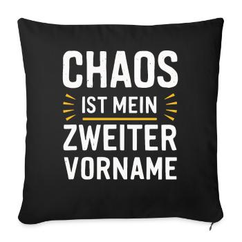 Sarcasme Ironie Drôle Paroles sarcastiques - Housse de coussin décorative 45 x 45 cm - noir - Devant