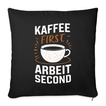 Coffee Coffee Coffee Drinkers Coffee Lovers - Sofa pillowcase 17,3'' x 17,3'' (45 x 45 cm) - black - Front