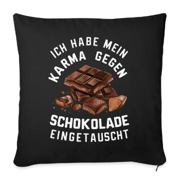 Sarcasme Ironie Drôle Paroles sarcastiques - Housse de coussin décorative 45 x 45 cm - noir - Devant