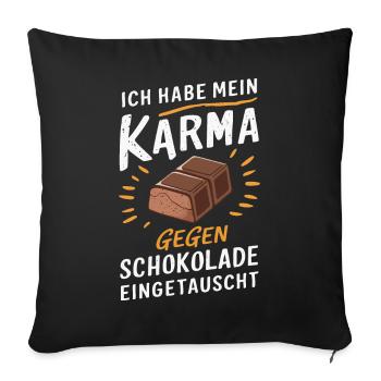 Sarcasme Ironie Drôle Paroles sarcastiques - Housse de coussin décorative 45 x 45 cm - noir - Devant