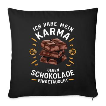 Sarcasme Ironie Drôle Paroles sarcastiques - Housse de coussin décorative 45 x 45 cm - noir - Devant