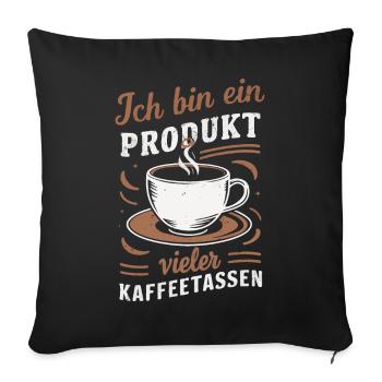 Coffee Coffee Coffee Drinkers Coffee Lovers - Sofa pillowcase 17,3'' x 17,3'' (45 x 45 cm) - black - Front