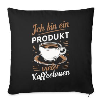 Coffee Coffee Coffee Drinkers Coffee Lovers - Sofa pillowcase 17,3'' x 17,3'' (45 x 45 cm) - black - Front