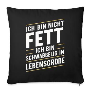 Sarcasme Ironie Drôle Paroles sarcastiques - Housse de coussin décorative 45 x 45 cm - noir - Devant