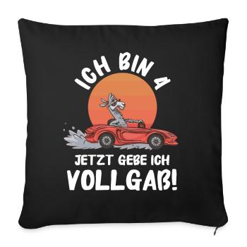 Birthday gift 4 years children's birthday - Sofa pillowcase 17,3'' x 17,3'' (45 x 45 cm) - black - Front