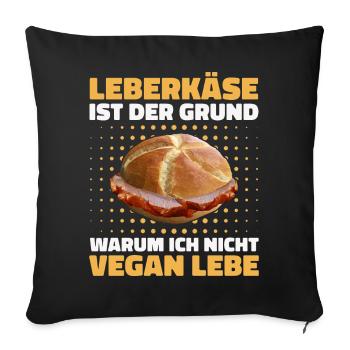 Leberkäs Bayern Leberkas Semmel Fleischkäse - Housse de coussin décorative 45 x 45 cm - noir - Devant