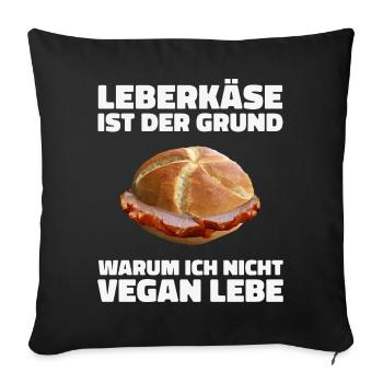 Leberkäs Bayern Leberkas Semmel Fleischkäse - Housse de coussin décorative 45 x 45 cm - noir - Devant
