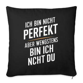 Sarcasme Ironie Drôle Paroles sarcastiques - Housse de coussin décorative 45 x 45 cm - noir - Devant
