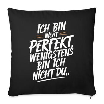 Sarcasme Ironie Drôle Paroles sarcastiques - Housse de coussin décorative 45 x 45 cm - noir - Devant